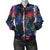 Barracuda with Folwer Pattern Print Design 01 Women's Bomber Jacket