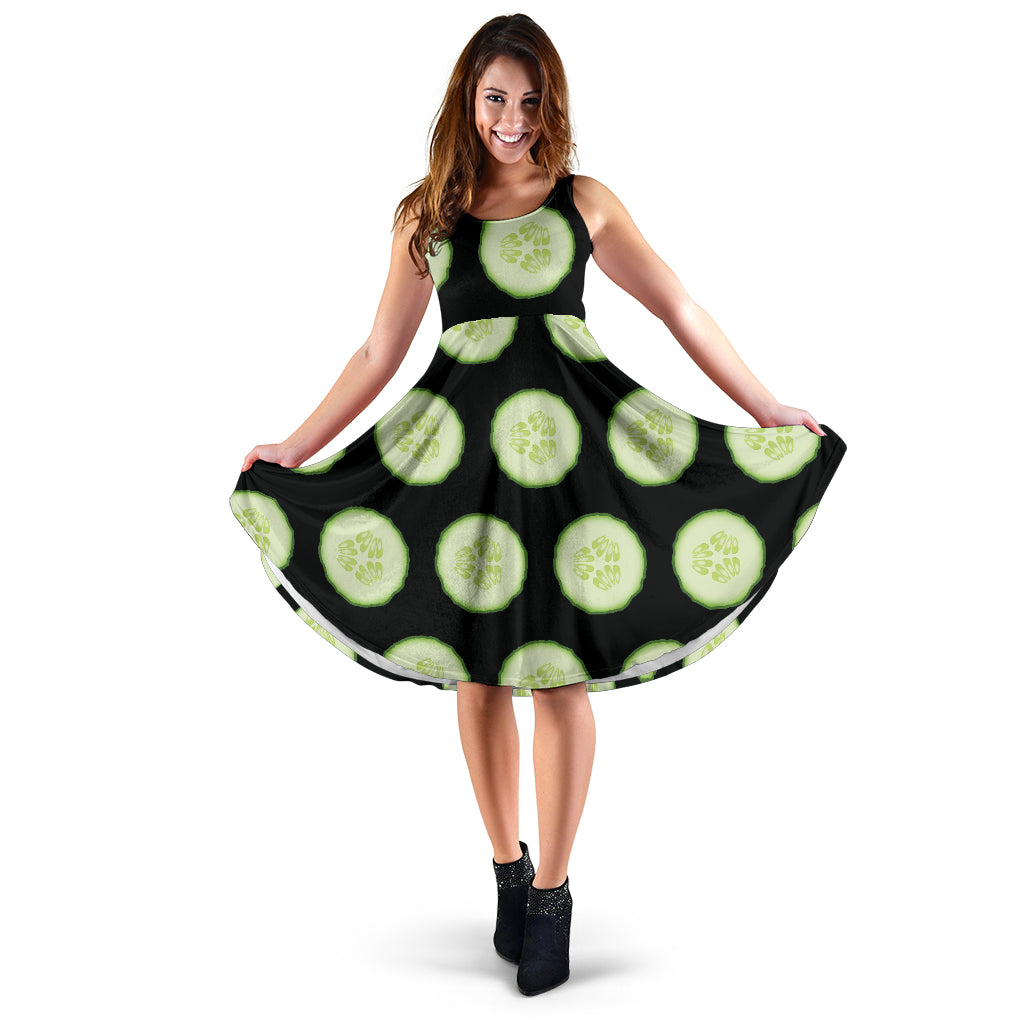 Cucumber Pattern Print Design CC02 Midi Dress