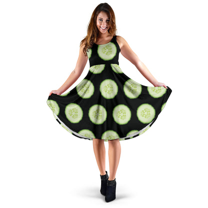 Cucumber Pattern Print Design CC02 Midi Dress
