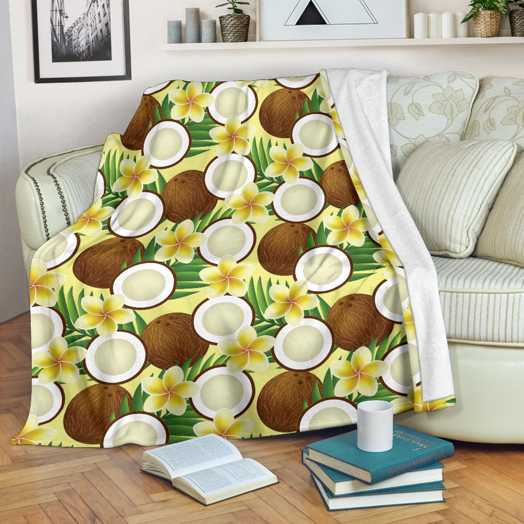 Coconut Pattern Print Design CN02 Fleece Blanket