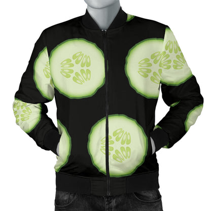 Cucumber Pattern Print Design CC02 Men Bomber Jacket
