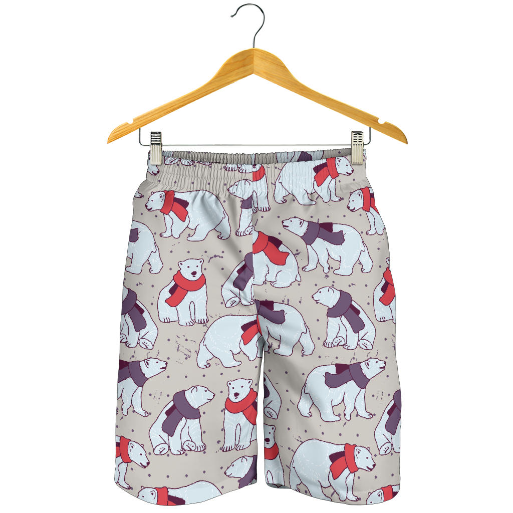 Polar Bear Pattern Print Design PB04 Mens Shorts