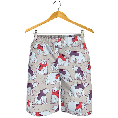 Polar Bear Pattern Print Design PB04 Mens Shorts