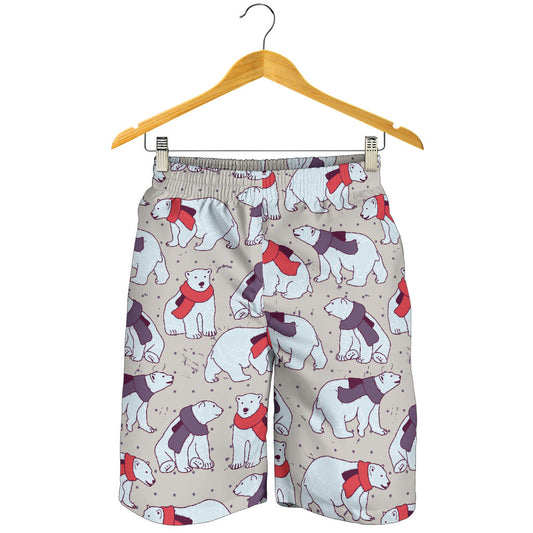Polar Bear Pattern Print Design PB04 Mens Shorts