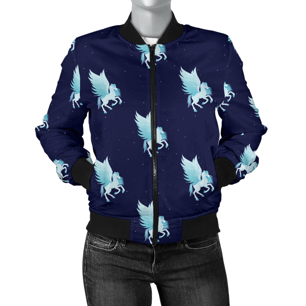Pegasus Pattern Print Design 03 Women's Bomber Jacket