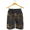 Sun Moon Boho Style Mens Shorts