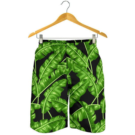 Banana Leaf Pattern Print Design BL01 Mens Shorts