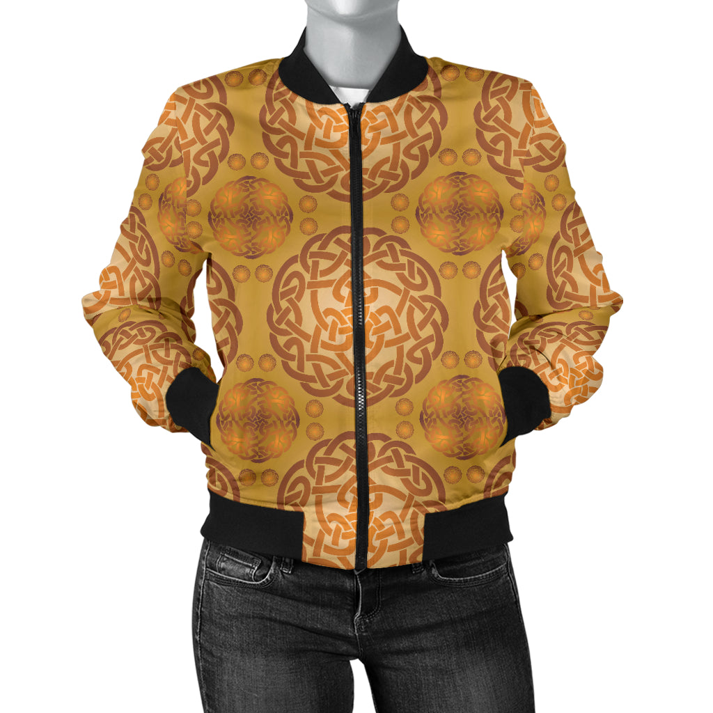 Celtic Pattern Print Design 01 Women's Bomber Jacket