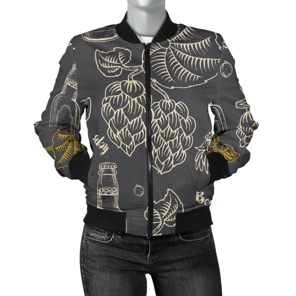 Hope Pattern Print Design 01 Women's Bomber Jacket