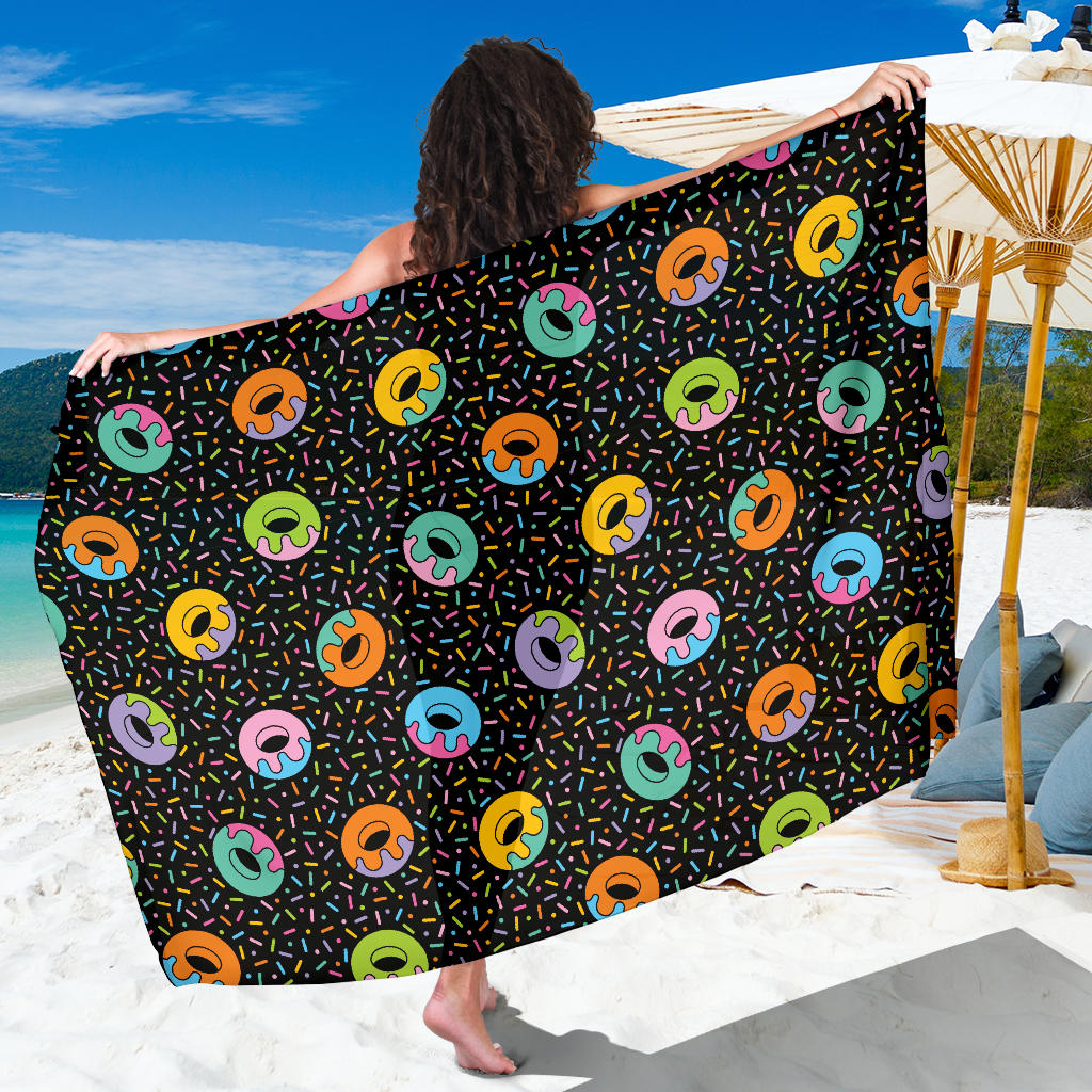 Donut Pattern Print Design DN012 Sarong Pareo Wrap