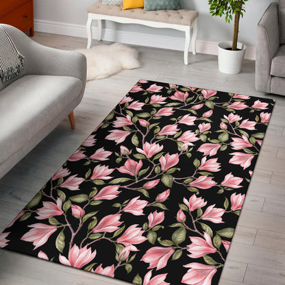 Magnolia Pattern Print Design MAG03 Area Rugs