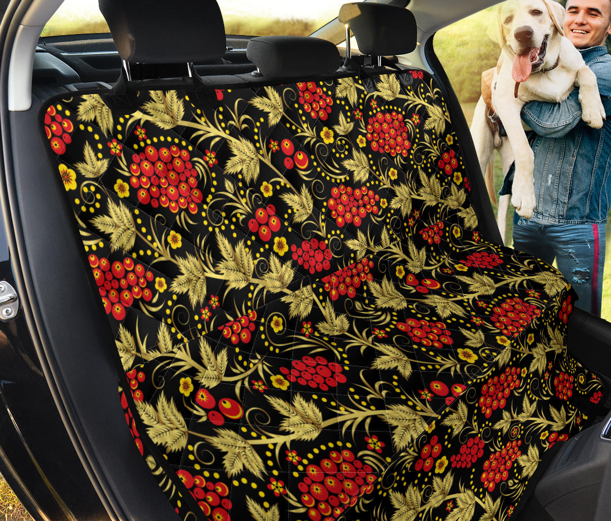 Cranberry Pattern Print Design CB02 Rear Dog  Seat Cover