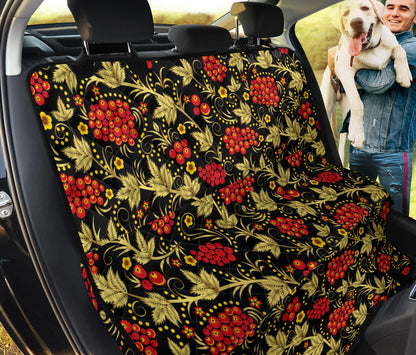 Cranberry Pattern Print Design CB02 Rear Dog  Seat Cover
