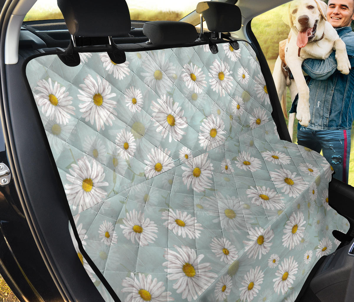 Daisy Pattern Print Design DS012 Rear Dog  Seat Cover