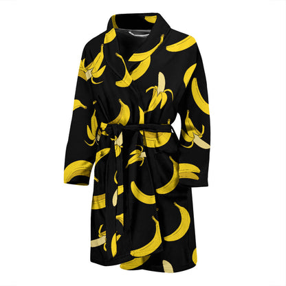 Banana Pattern Print Design BA05 Men Bathrobe