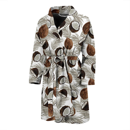 Coconut Pattern Print Design CN03 Men Bathrobe