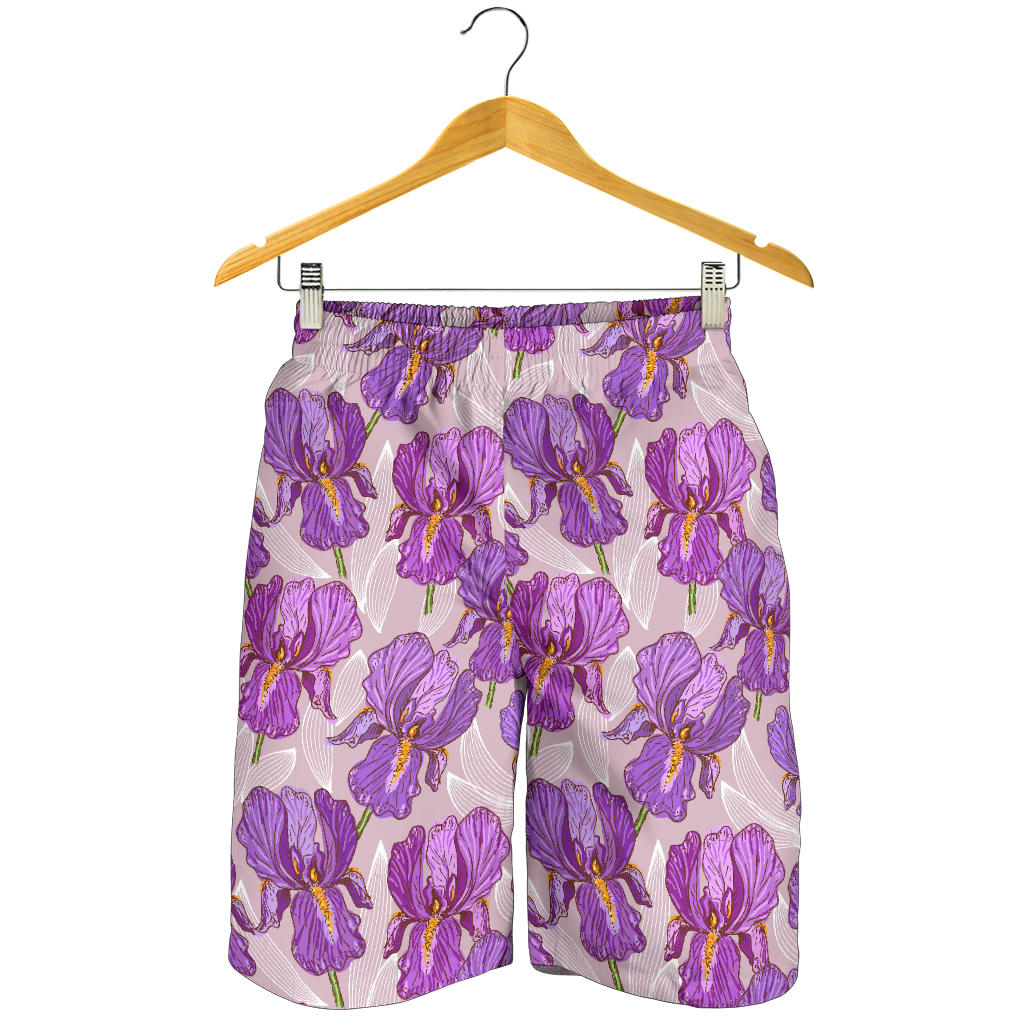 Iris Pattern Print Design IR05 Mens Shorts