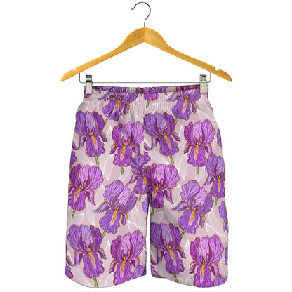 Iris Pattern Print Design IR05 Mens Shorts