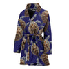 Sea Turtle Pattern Print Design T05 Women Bathrobe