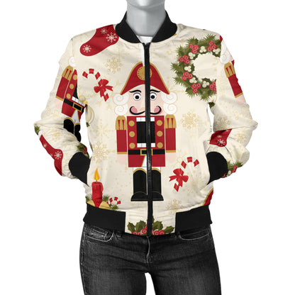 Nutcracker Pattern Print Design A01 Women's Bomber Jacket