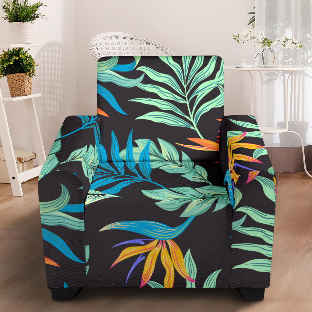 Tropical Palm Leaves Hawaiian Flower Armchair Slipcover