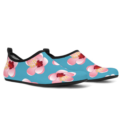 Cherry Blossom Pattern Print Design CB09 Aqua Water Shoes