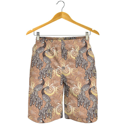 Peacock Pattern Print Design A05 Mens Shorts