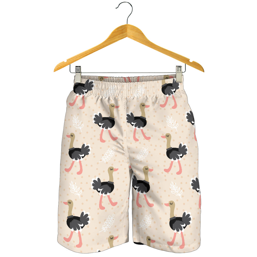 Ostrich Pattern Print Design 02 Mens Shorts