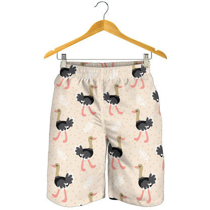 Ostrich Pattern Print Design 02 Mens Shorts