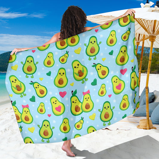 Avocado Pattern Print Design AC09 Sarong Pareo Wrap