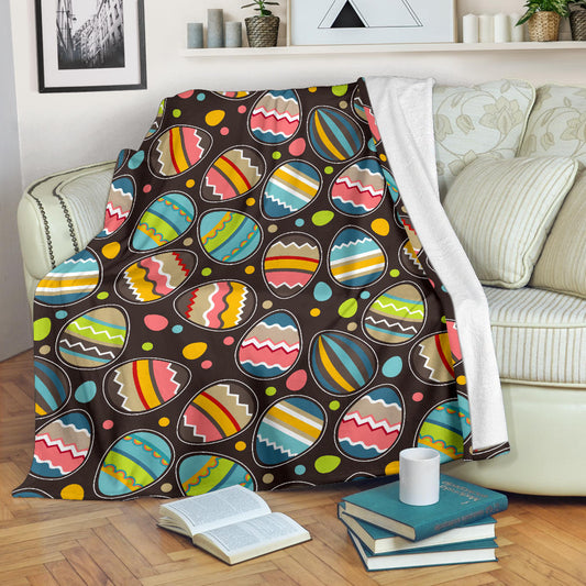 Easter Eggs Pattern Print Design RB03 Fleece Blanket