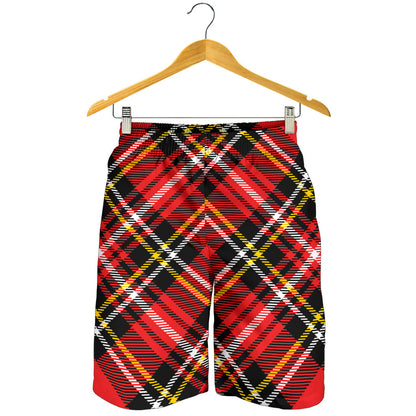 Plaid Red Pattern Print Design A03 Mens Shorts