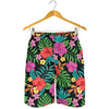 Hibiscus Red Hawaiian Flower Mens Shorts