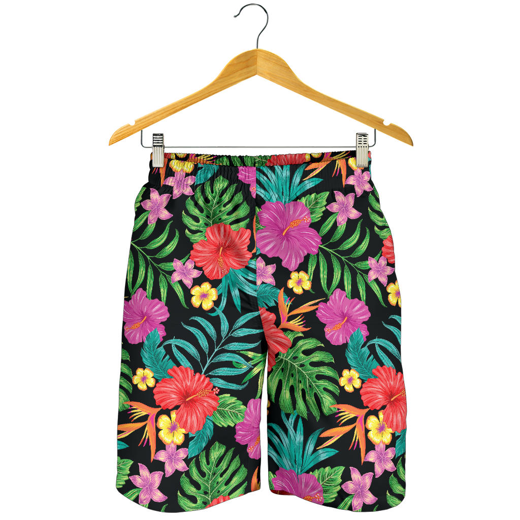 Hibiscus Red Hawaiian Flower Mens Shorts