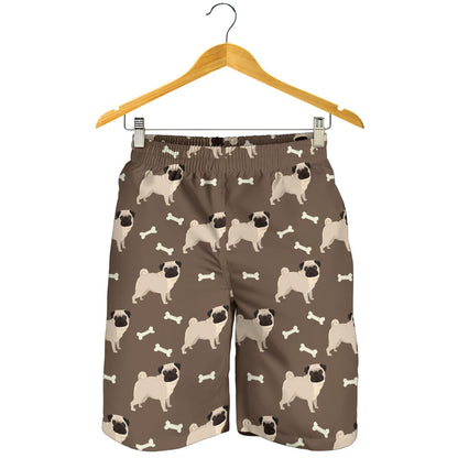 Pug Pattern Print Design A02 Mens Shorts