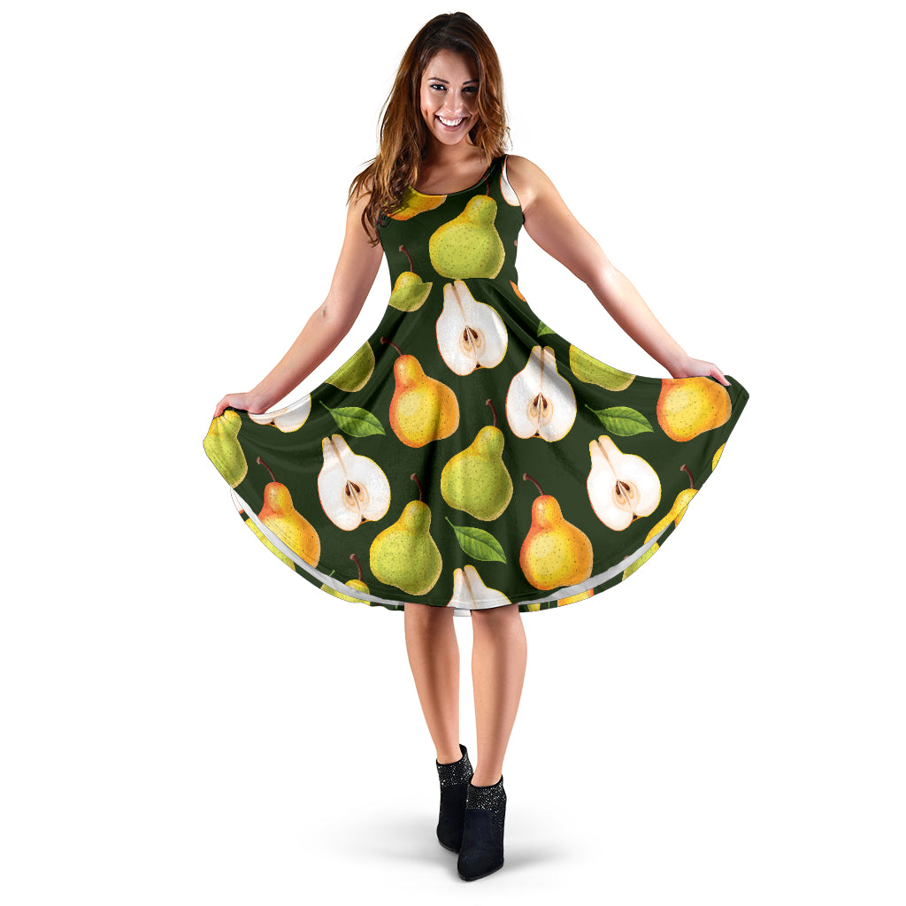 Pear Pattern Print Design PE06 Midi Dress