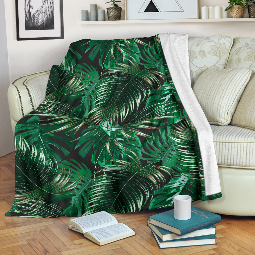 Tropical Flower Pattern Print Design TF012 Fleece Blanket