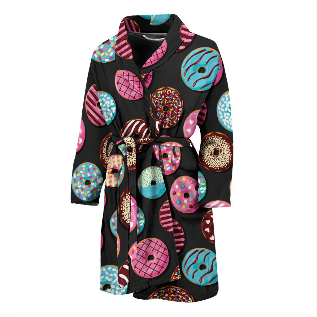 Donut Pattern Print Design DN02 Men Bathrobe