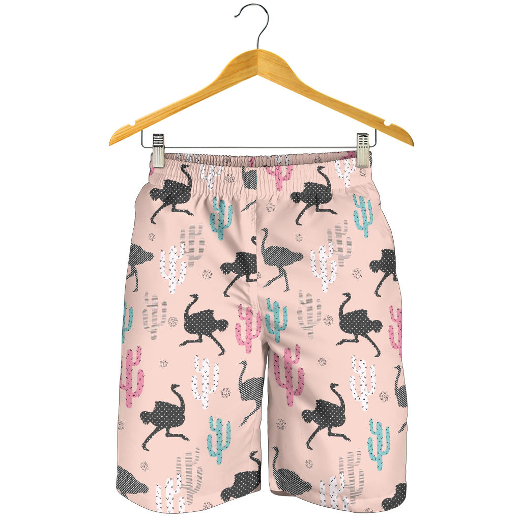 Ostrich Pattern Print Design 03 Mens Shorts