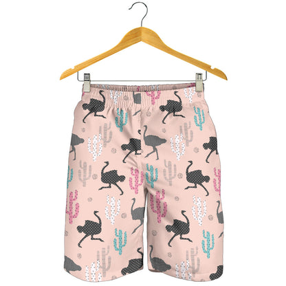 Ostrich Pattern Print Design 03 Mens Shorts