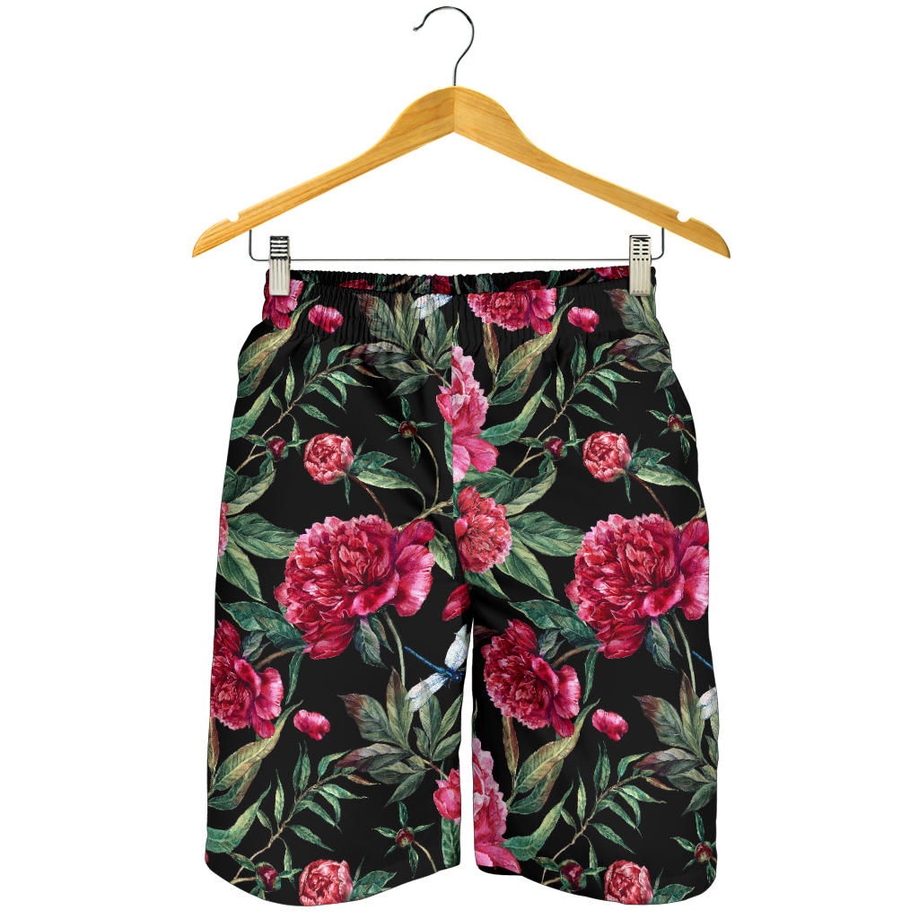 Peony Pattern Print Design PE04 Mens Shorts