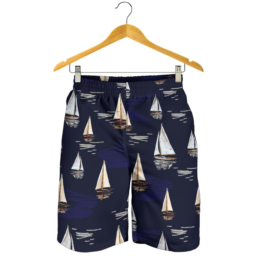 Sailing Ships Pattern Print Design A05 Mens Shorts