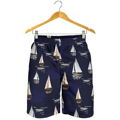 Sailing Ships Pattern Print Design A05 Mens Shorts