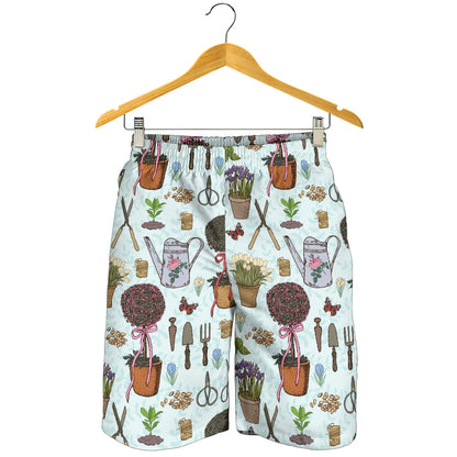 Gardening Pattern Print Design G01 Mens Shorts