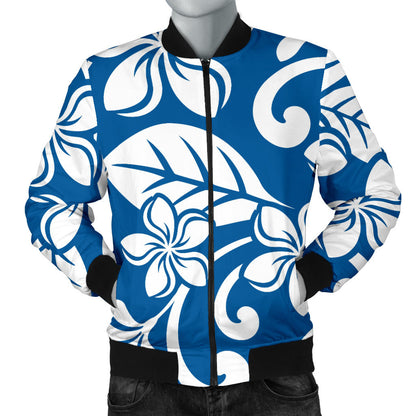 Plumeria Pattern Print Design PM013 Men Bomber Jacket