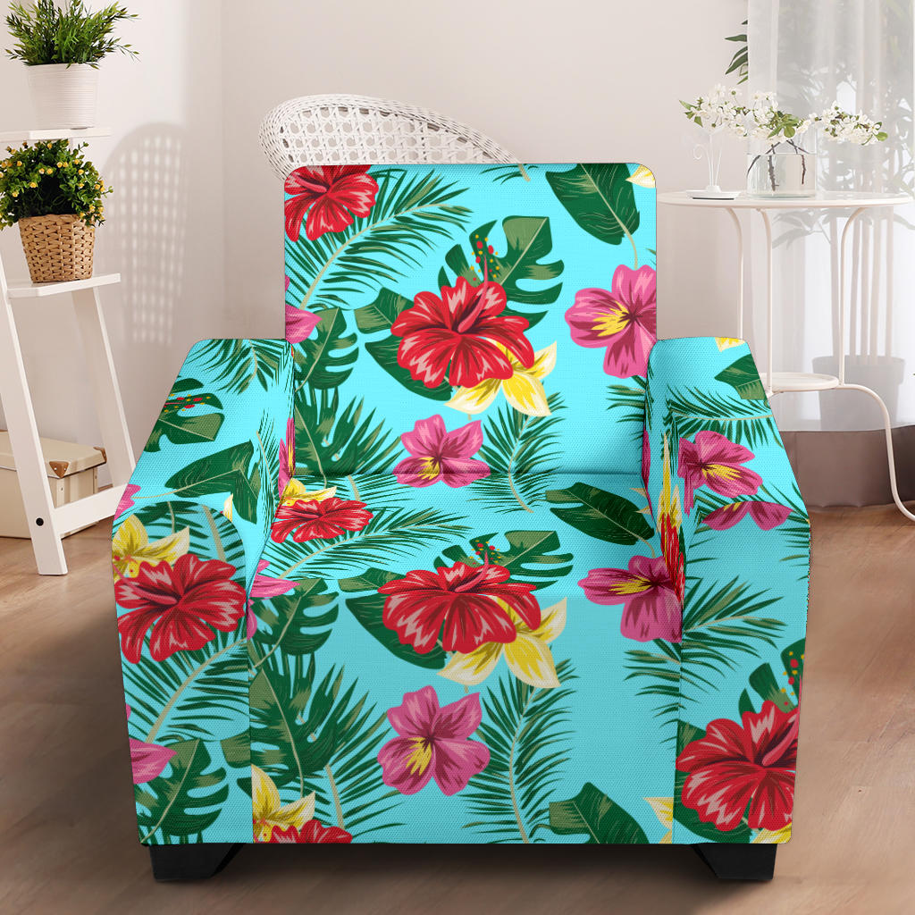 Hibiscus Hawaiian Flower Armchair Slipcover