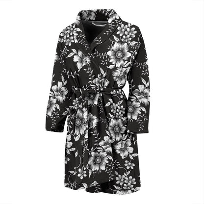 Gerberas Pattern Print Design GB02 Men Bathrobe