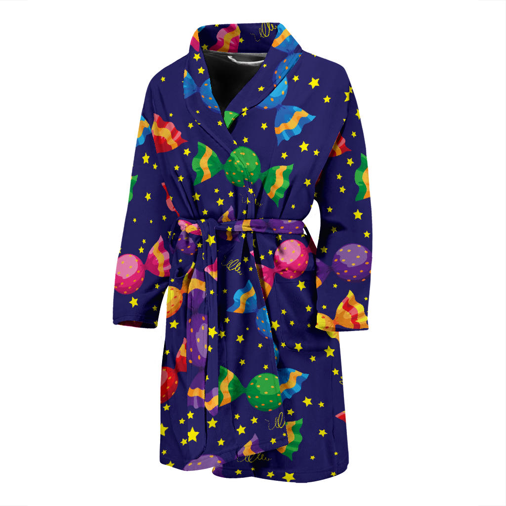 Candy Pattern Print Design CA06 Men Bathrobe