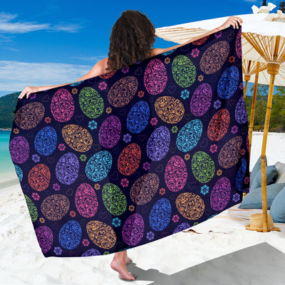 Easter Eggs Pattern Print Design RB012 Sarong Pareo Wrap