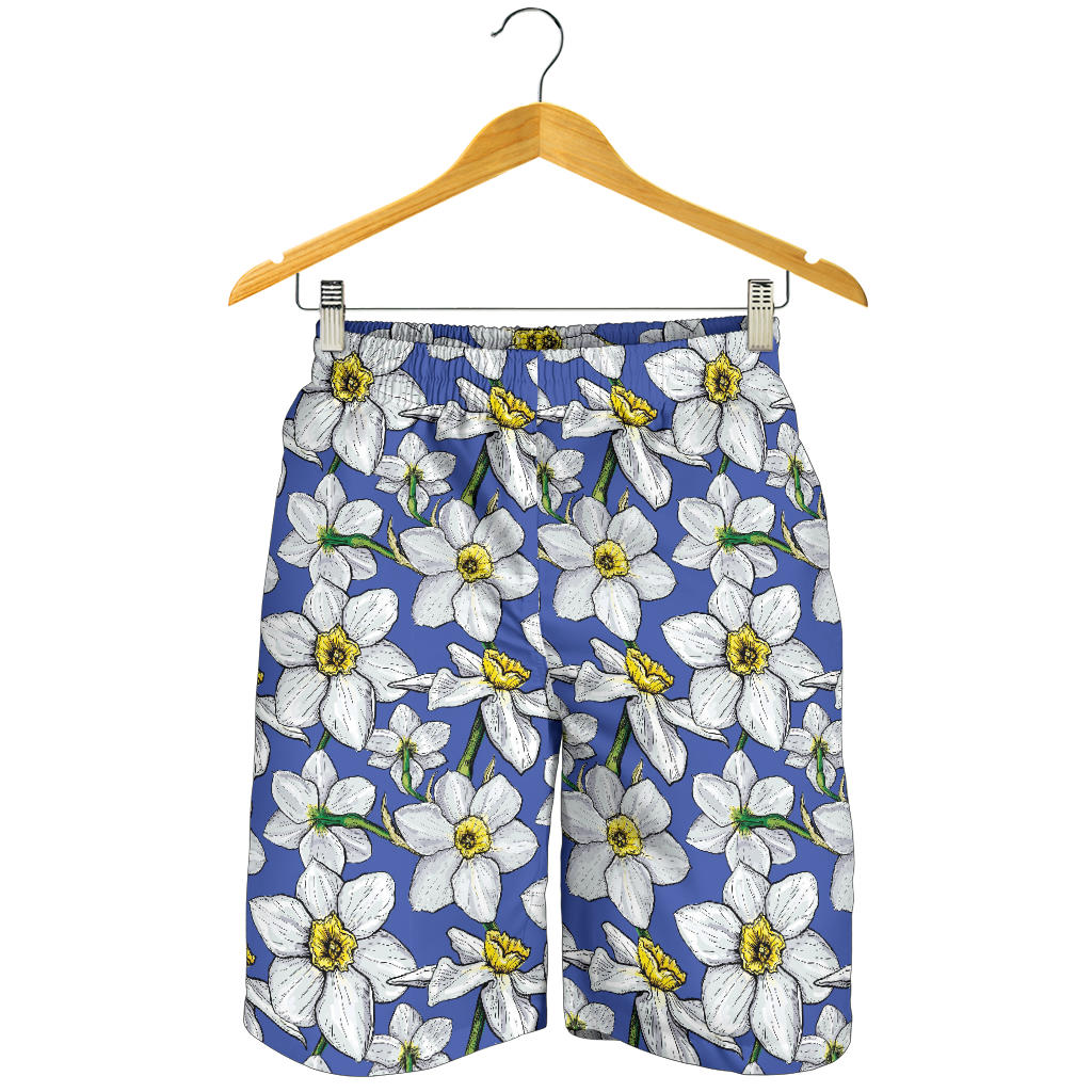 Daffodils Pattern Print Design DF08 Mens Shorts